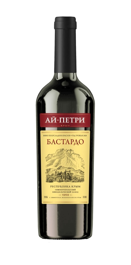 Вино полусладкое красное АЙ-ПЕТРИ «Бастардо»