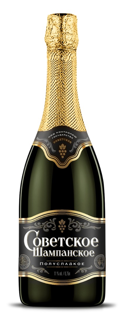 Вино игристое белое полусладкое «СОВЕТСКОЕ ШАМПАНСКОЕ»